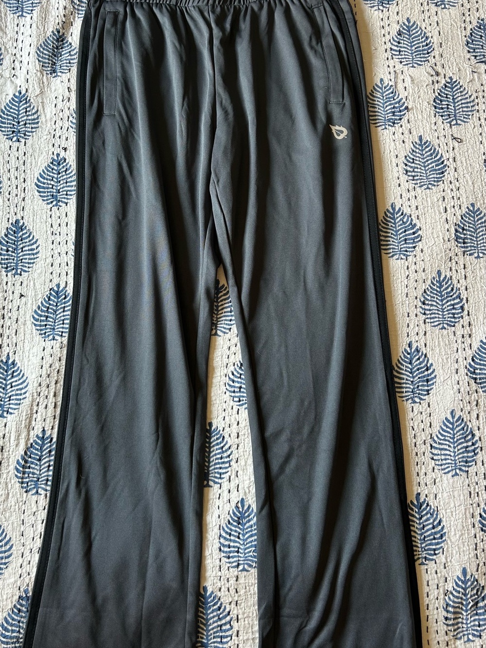 Baleaf Dark Gray Track Pants with Side Stripes